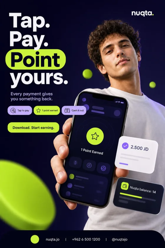 Nuqta portrait: Tap. Pay. Point yours.